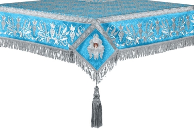 Embroidered Holy table cover no.1 (br.) (blue-silver)