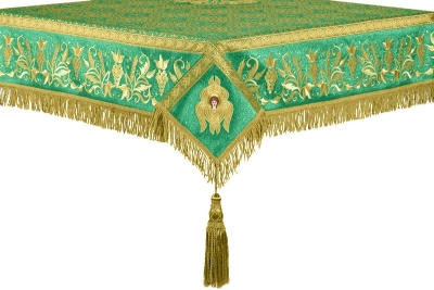 Embroidered Holy table cover no.1 (br.) (green-gold)