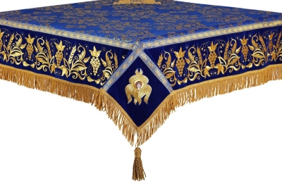 Embroidered Holy table cover no.1 (comb.) (blue-gold)
