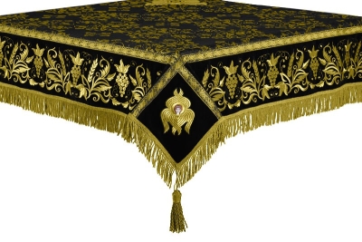 Embroidered Holy table cover no.1 (comb.) (black-gold)