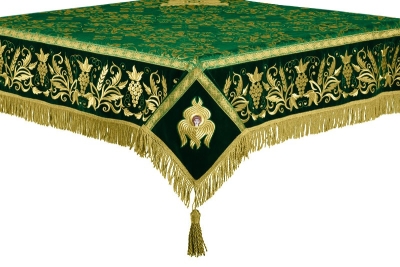 Embroidered Holy table cover no.1 (comb.) (green-gold)