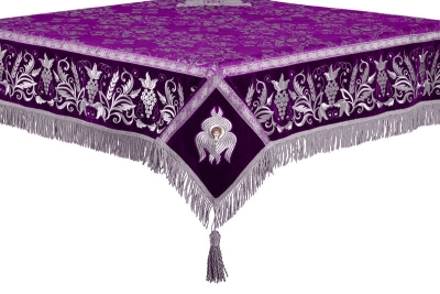 Embroidered Holy table cover no.1 (comb.) (violet-silver)