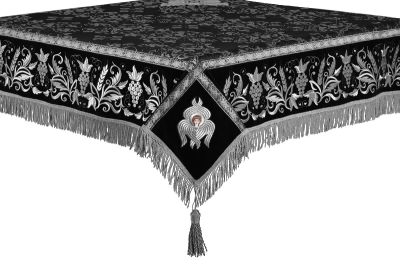 Embroidered Holy table cover no.1 (comb.) (black-silver)