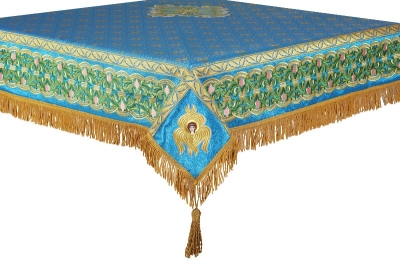 Embroidered Holy table cover no.3 (blue-gold)