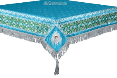 Embroidered Holy table cover no.3 (blue-silver)