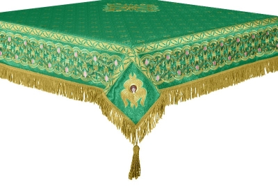 Embroidered Holy table cover no.3 (green-gold)