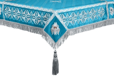 Embroidered Holy table cover no.4 (blue-silver)