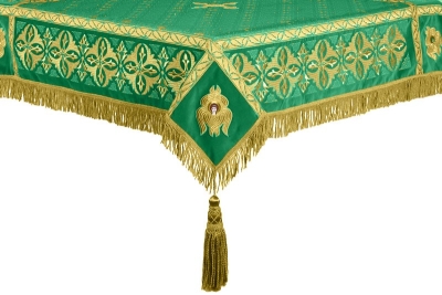 Embroidered Holy table cover no.4 (green-gold)