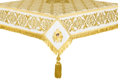 Embroidered Holy table cover no.6 (white-gold)