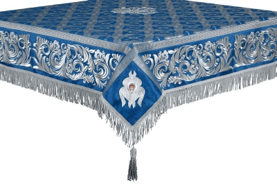 Embroidered Holy table cover no.8 (blue-silver)