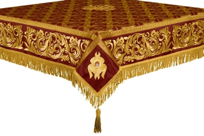 Embroidered Holy table cover no.8 (claret-gold)