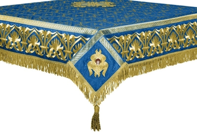 Embroidered Holy table cover no.10 (blue-gold)