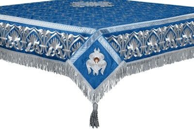 Embroidered Holy table cover no.10 (blue-silver)