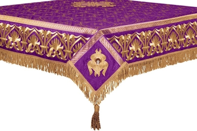 Embroidered Holy table cover no.10 (violet-gold)