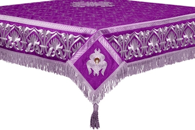 Embroidered Holy table cover no.10 (violet-silver)