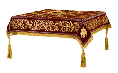 Embroidered Holy table cover no.11 (claret-gold)