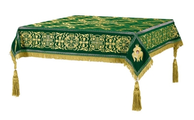 Embroidered Holy table cover no.11 (green-gold)