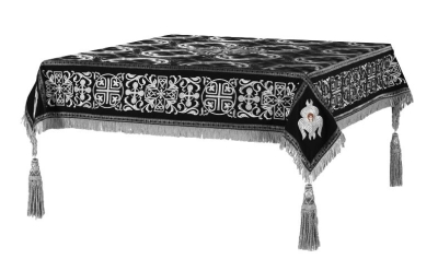 Embroidered Holy table cover no.11 (black-silver)