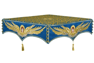 Embroidered Holy table cover no.13 (blue-gold)