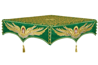 Embroidered Holy table cover no.13 (green-gold)
