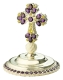 Jewelry mitre cross - A614 (silver-gilding) (box view)