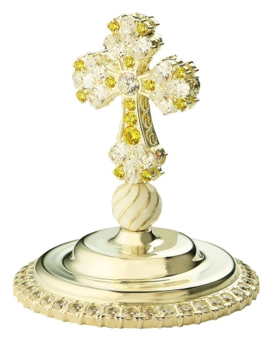 Jewelry mitre cross - A614 (silver-gilding)