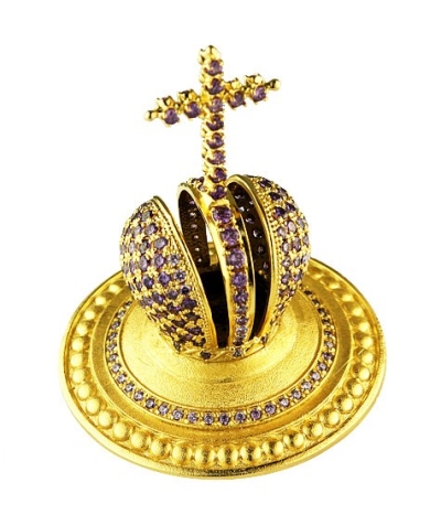 Jewelry mitre cross - A484 (gold-gilding)