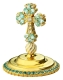 Jewelry mitre cross - A614 (gold-gilding) (box view)