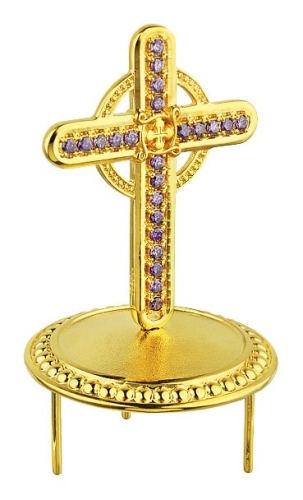Jewelry mitre cross - A452 (gold-gilding)