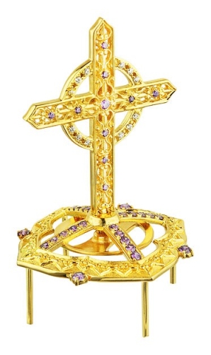 Jewelry mitre cross - A451 (gold-gilding)