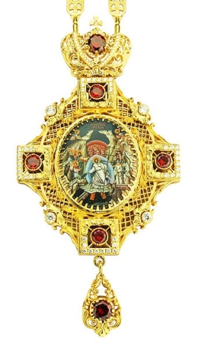 Jewelry Bishop panagia (encolpion) - A127-39 (gold-gilding)