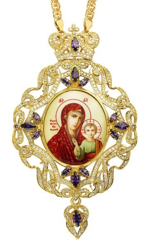 Jewelry Bishop panagia (encolpion) - A306 (gold-gilding)