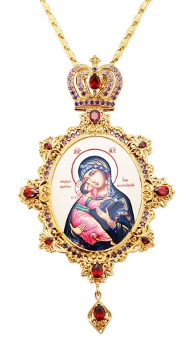 Jewelry Bishop panagia (encolpion) - A462-2 (gold-gilding)