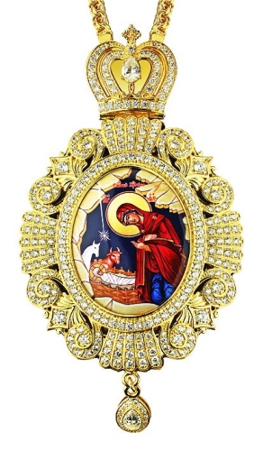 Jewelry Bishop panagia (encolpion) - A528-1 (gold-gilding)
