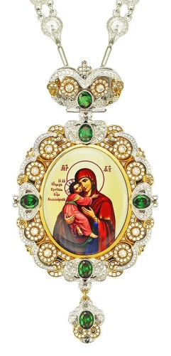 Jewelry Bishop panagia (encolpion) - A652 (gold-gilding)