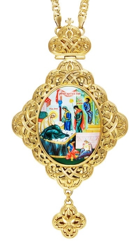Jewelry Bishop panagia (encolpion) - A670 (gold-gilding)