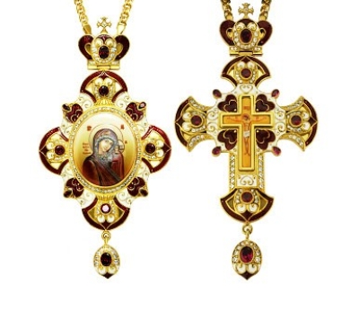 Jewelry Bishop panagia-cross set - A13