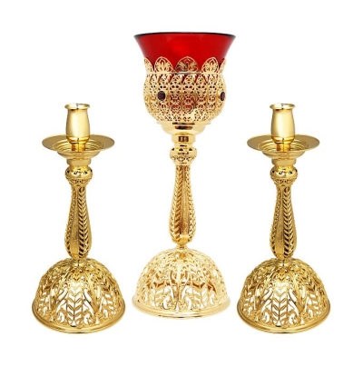 Holy table set (lamp and candlesticks) - A232