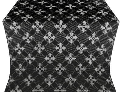 Podolsk silk (rayon brocade) (black/silver)