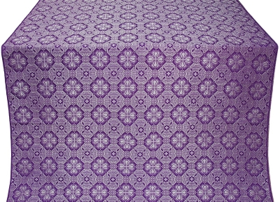 Pavlov Pokrov silk (rayon brocade) (violet/silver)