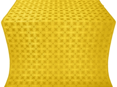 Pokrov silk (rayon brocade) (yellow/gold with claret)