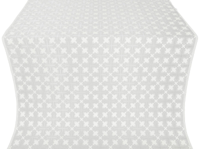 Pokrov silk (rayon brocade) (white/silver)