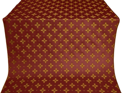 Bishop silk (rayon brocade) (claret/gold)