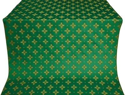 Bishop silk (rayon brocade) (green/gold)
