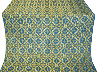 Nikolaev silk (rayon brocade) (blue/gold)