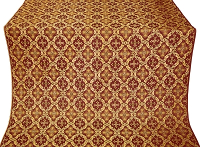 Nikolaev silk (rayon brocade) (claret/gold)