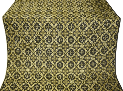 Nikolaev silk (rayon brocade) (black/gold)