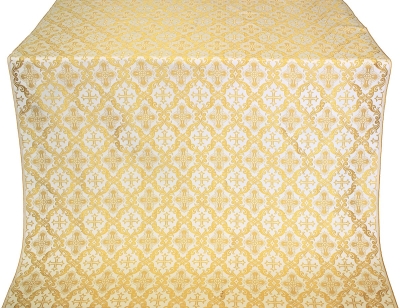 Nikolaev silk (rayon brocade) (white/gold)