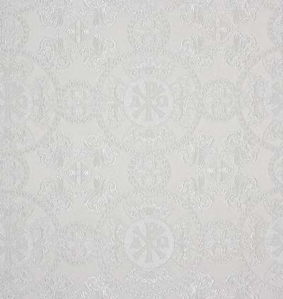 Sebastian silk (rayon brocade) (white/silver)