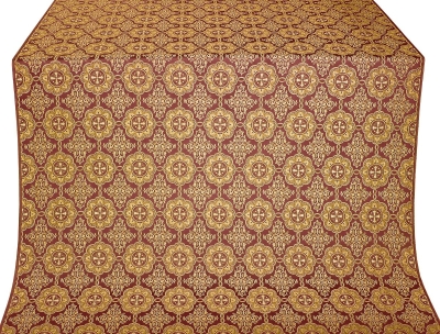 Vologda Posad metallic brocade (claret/gold)